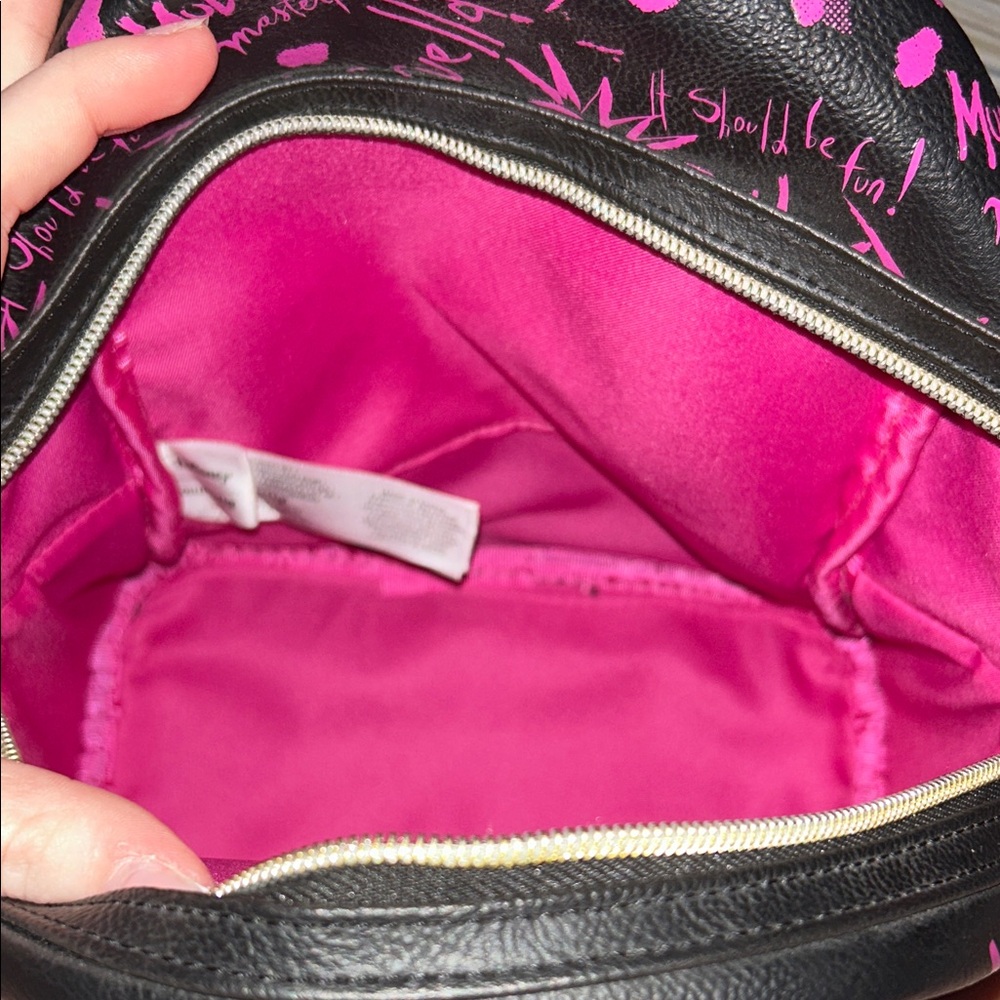 Loungefly Cruella Black and Pink Graffiti Backpack - Picture 4 of 4